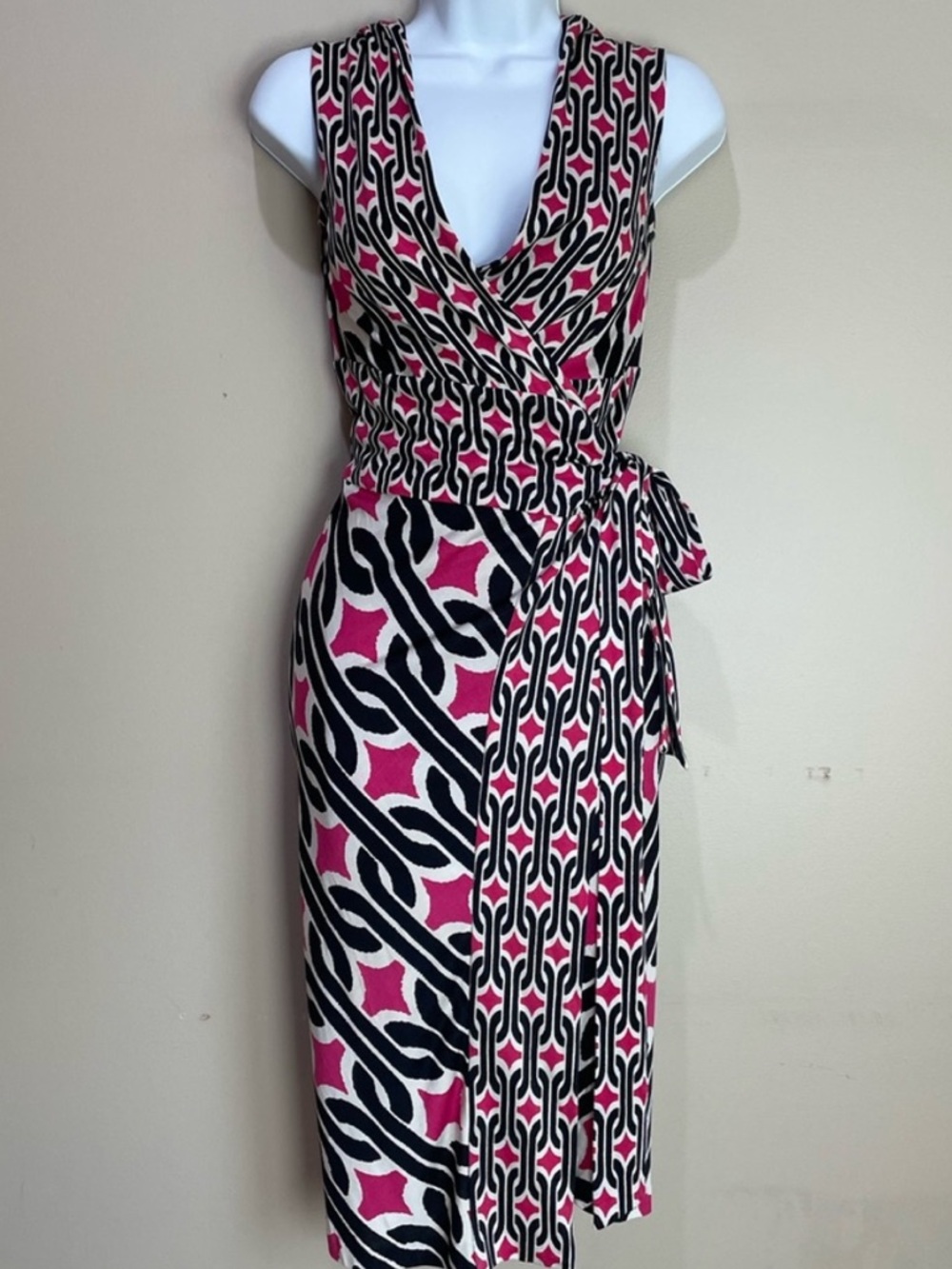 Diane Von Furstenberg Vintage Willow Silk Wrap Dress Women's Size 4
